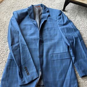 Blue Checkered Men's Blazer